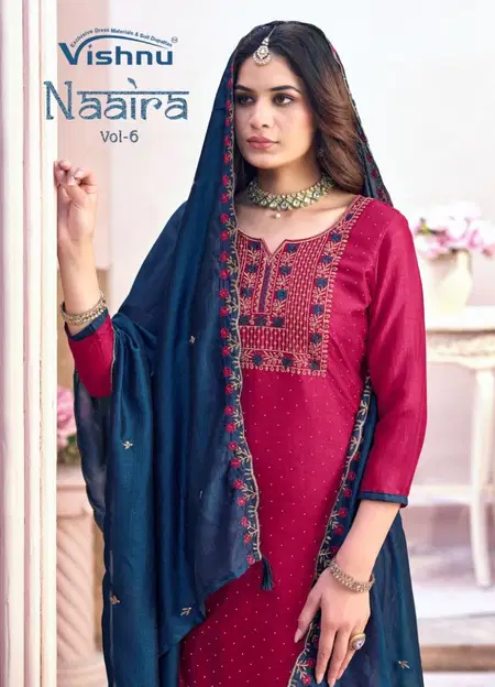 Naaria Vol 6 By Vishnu Vichitra Blooming Dress Material Exporters In India

